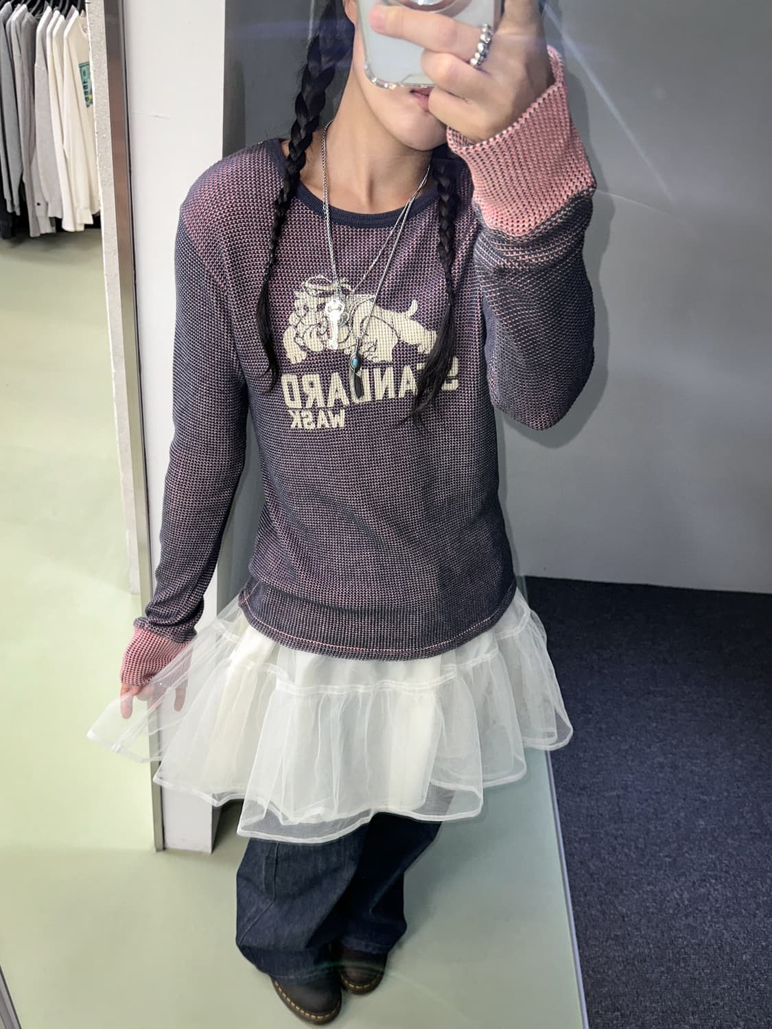 washed dog waffle L/S 상품이미지4