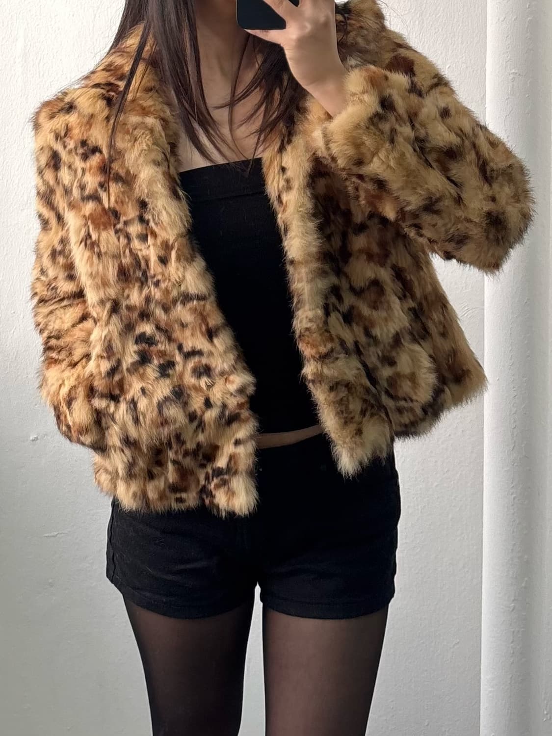 Vintage Leopard Rabbit Fur Jacket 상품이미지6