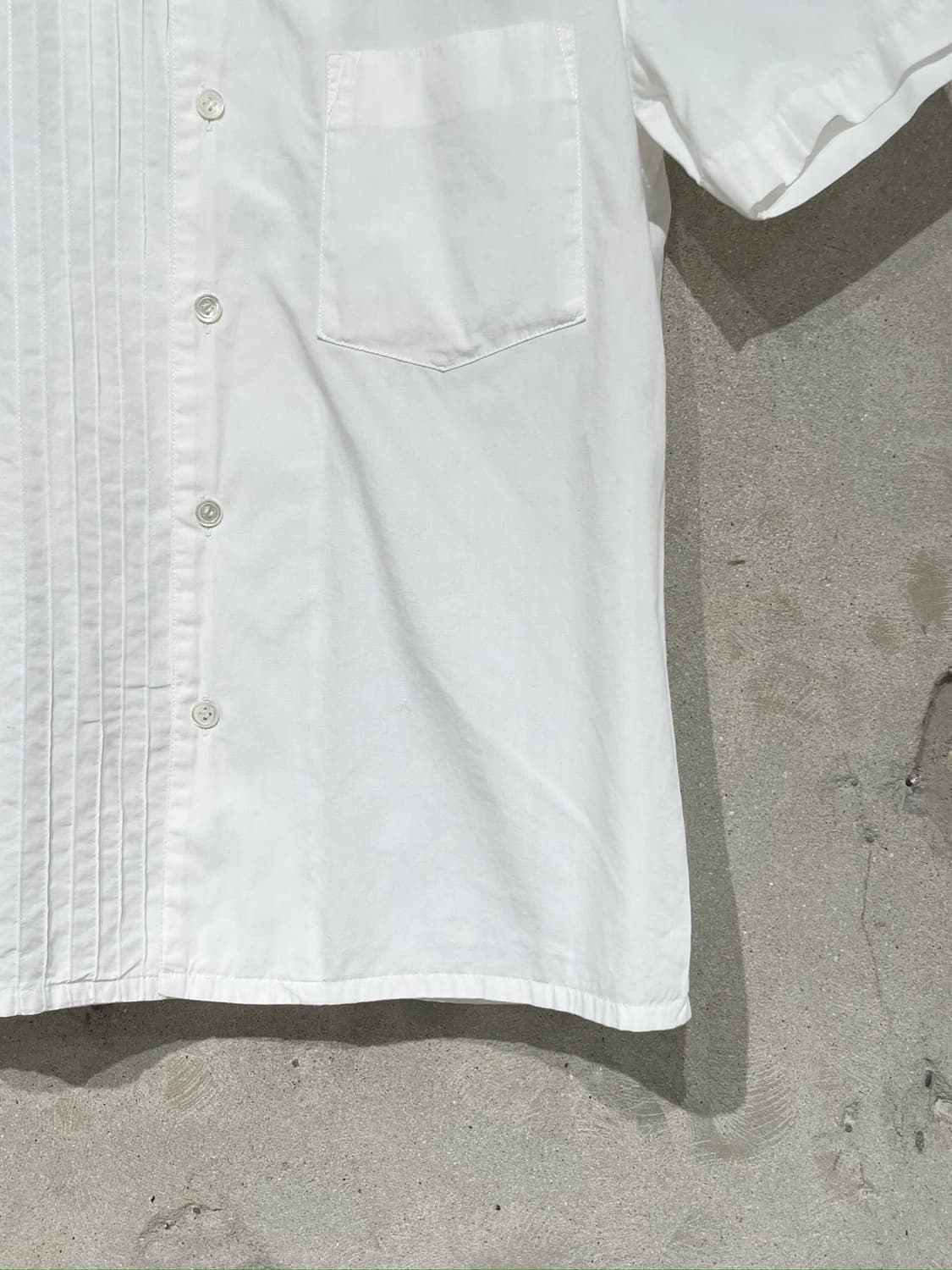 꼼데가르송 트리콧 화이트 ad1989 스플릿 스트라이프 하프 셔츠 상품이미지5