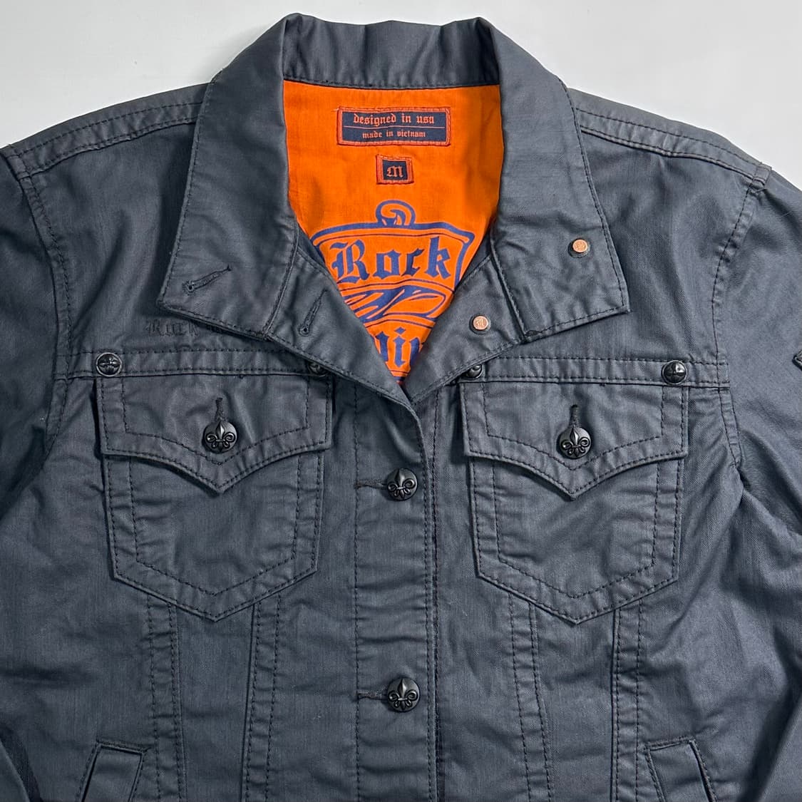 락 리바이벌 왁스드 코튼 스티치 트러커 자켓 상품이미지2