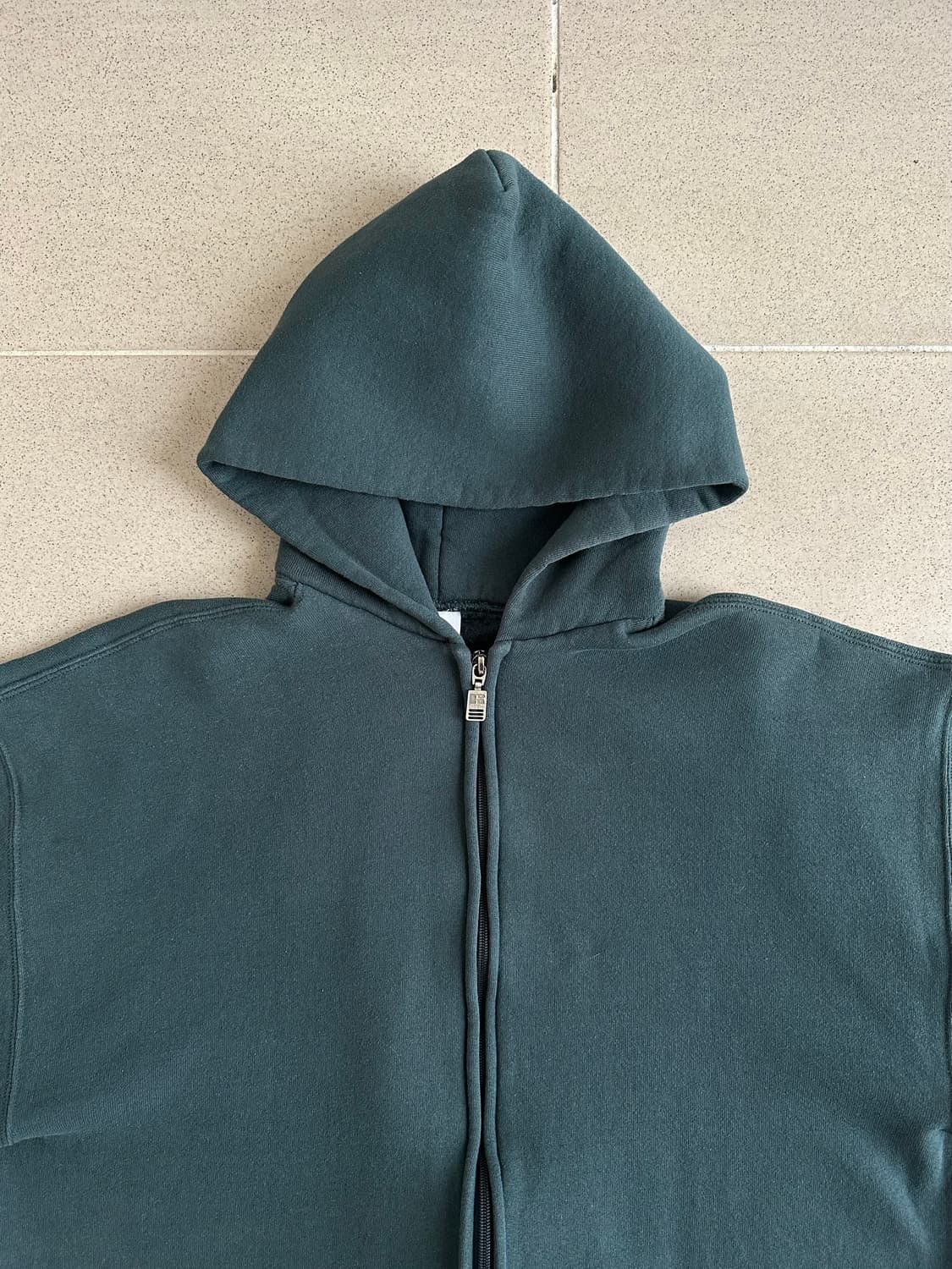 90s 빈티지 러셀 후드집업 그린 L 상품이미지4