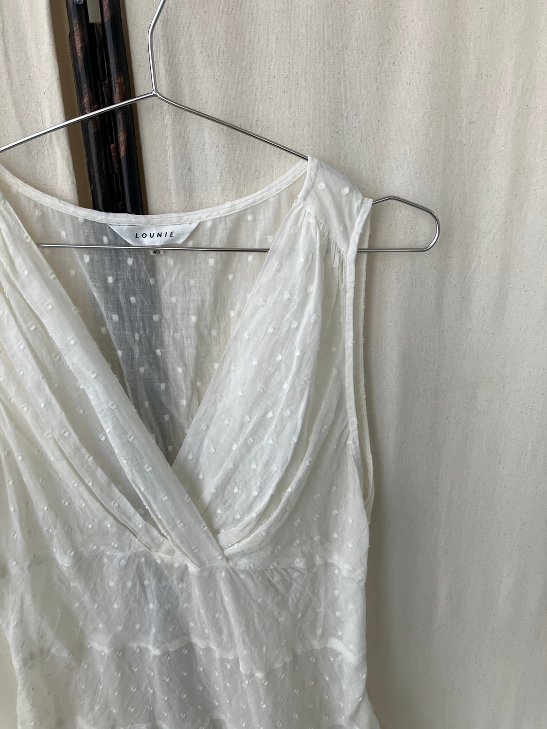 ivory dot sheer dress blouse 상품이미지2