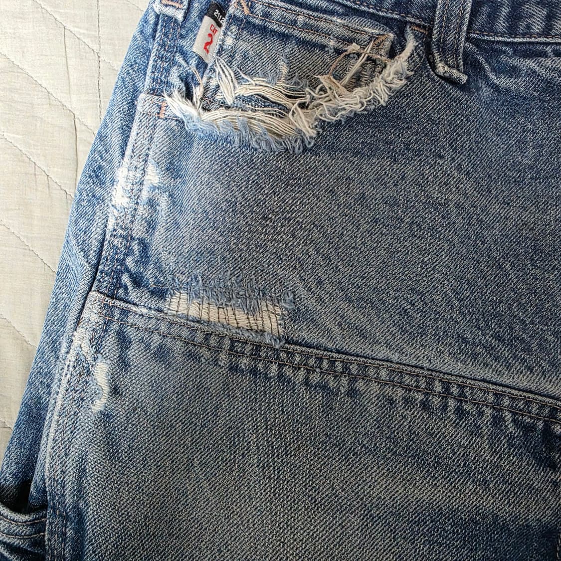 [40X30] 빈티지 칼하트 더블니 FR 데님팬츠 워시드 B20 상품이미지4