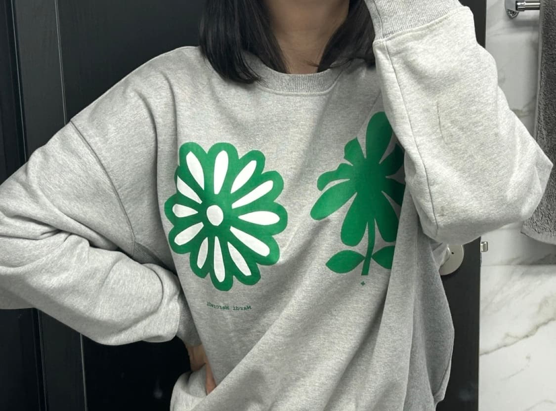 마르디 플라워 맨투맨 상품이미지1