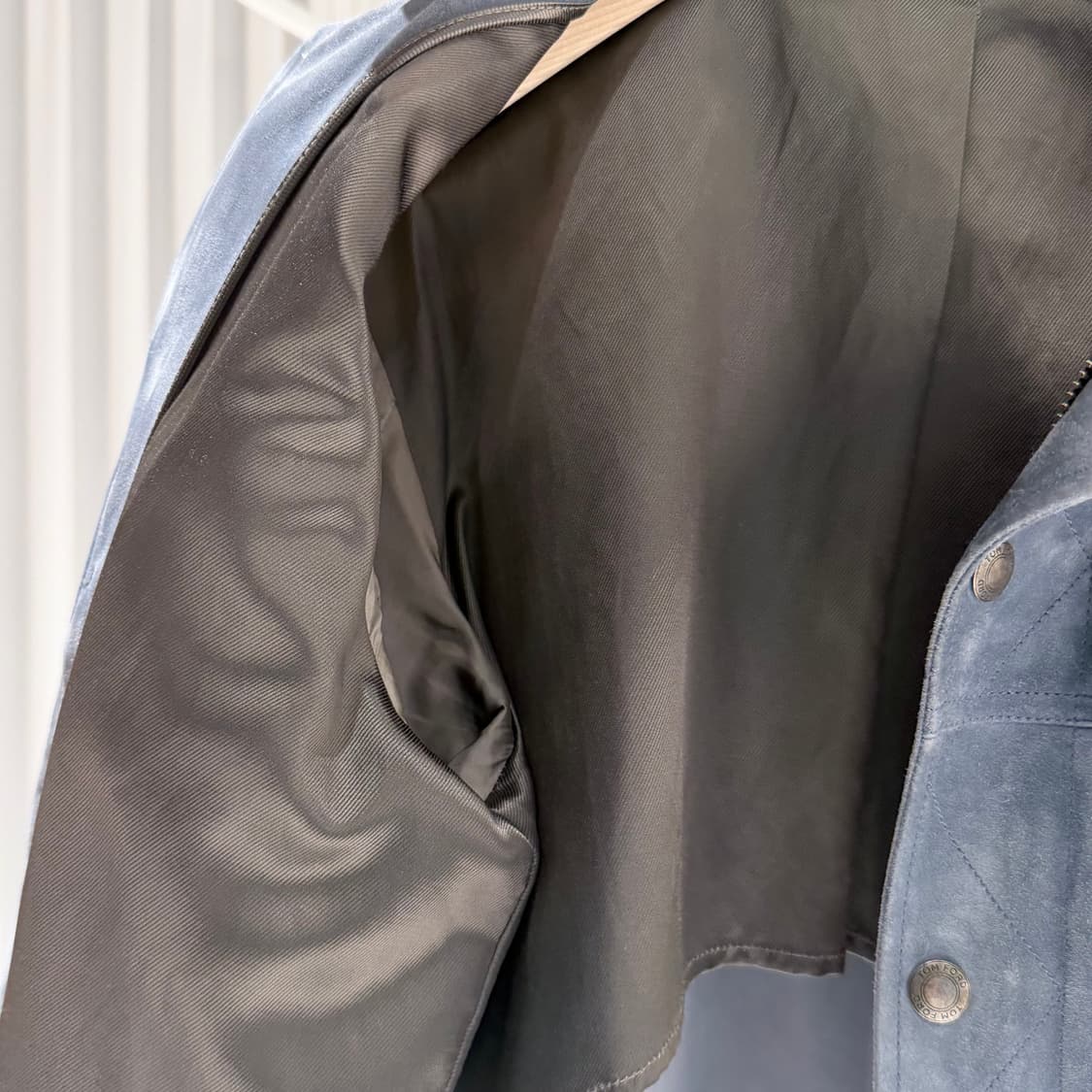 (A+/50) / 톰포드 스웨이드 오션 블루 자켓 블루종 상품이미지6