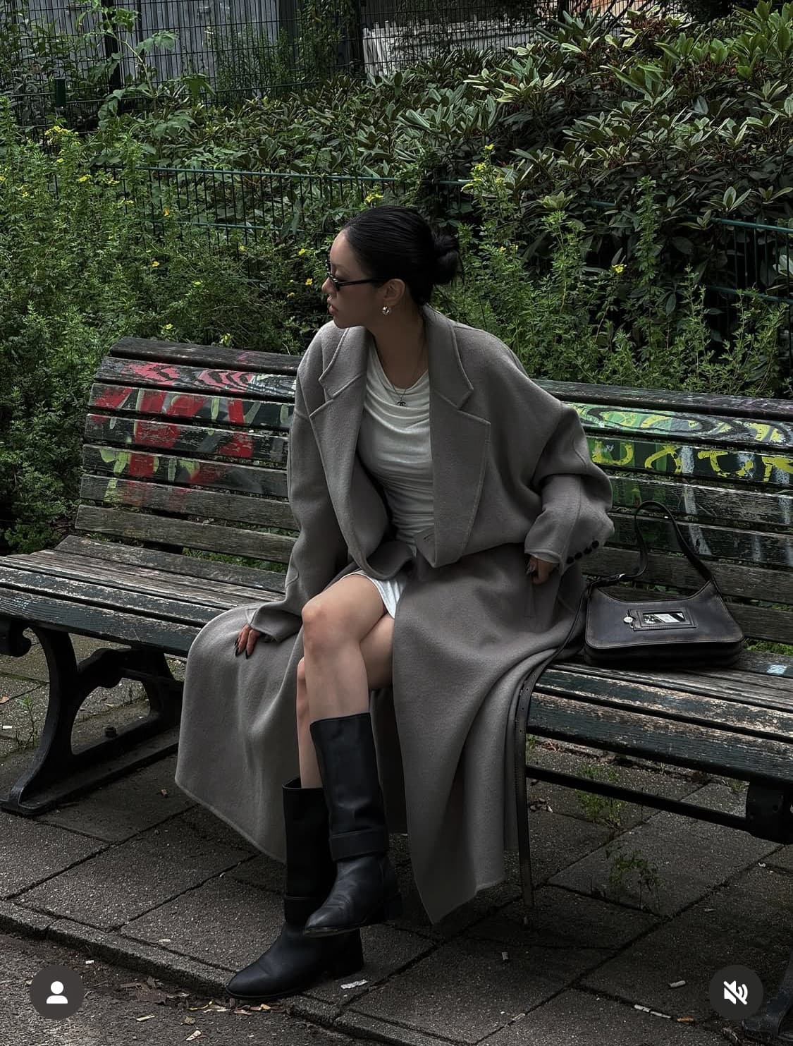 트리밍버드 와이드 롱 코트 카키 상품이미지3