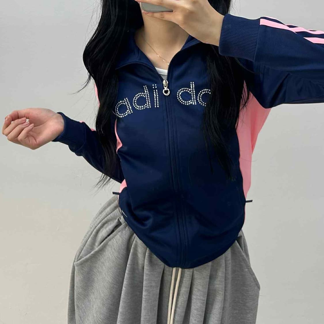 아디다스 y2k 큐빅 스펠아웃 남핑 걸즈 트랙탑 희귀져지(85) 상품이미지2