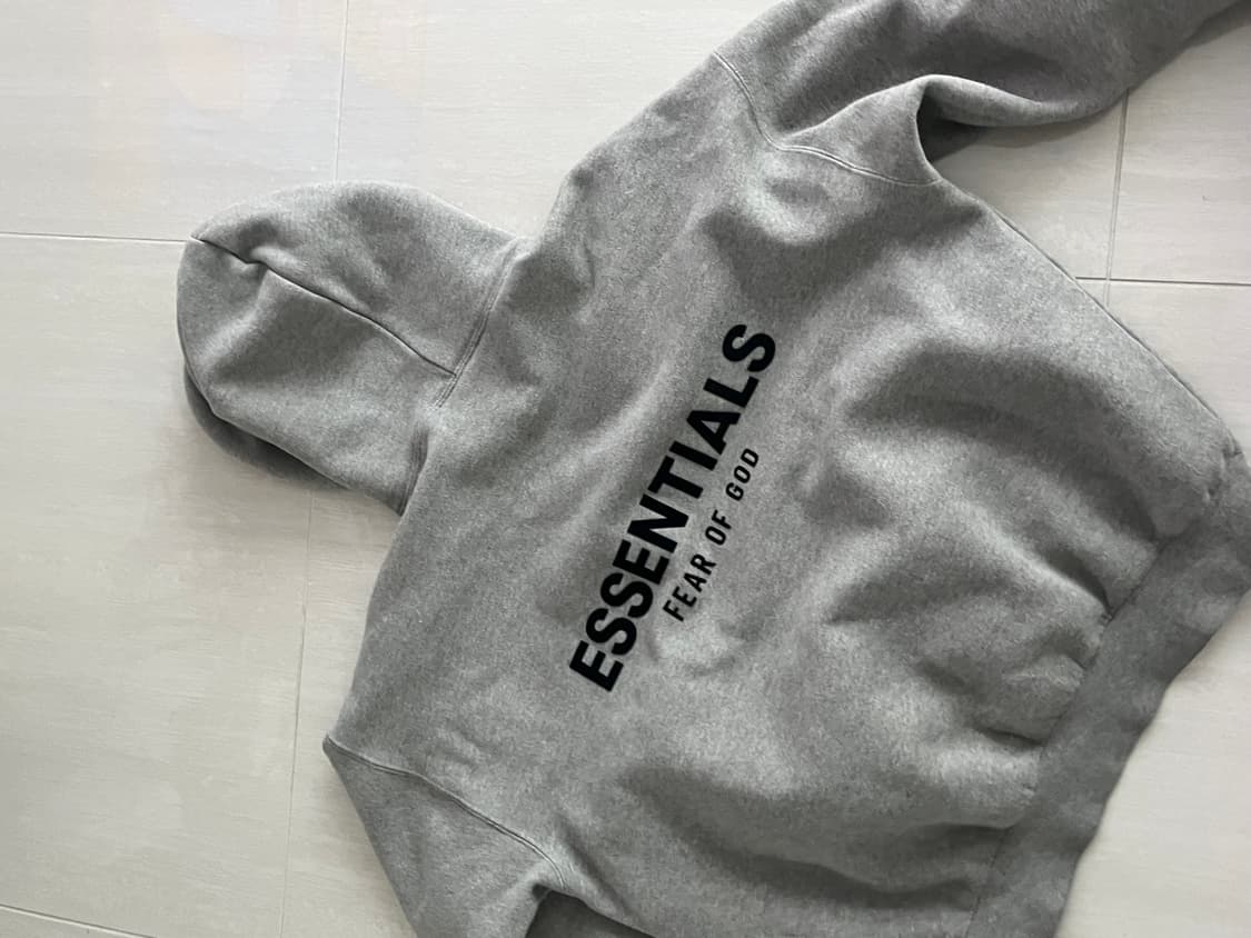(황금사이즈)(못구함) 에센셜 피어오브갓 후드티 그레이 xs 상품이미지1