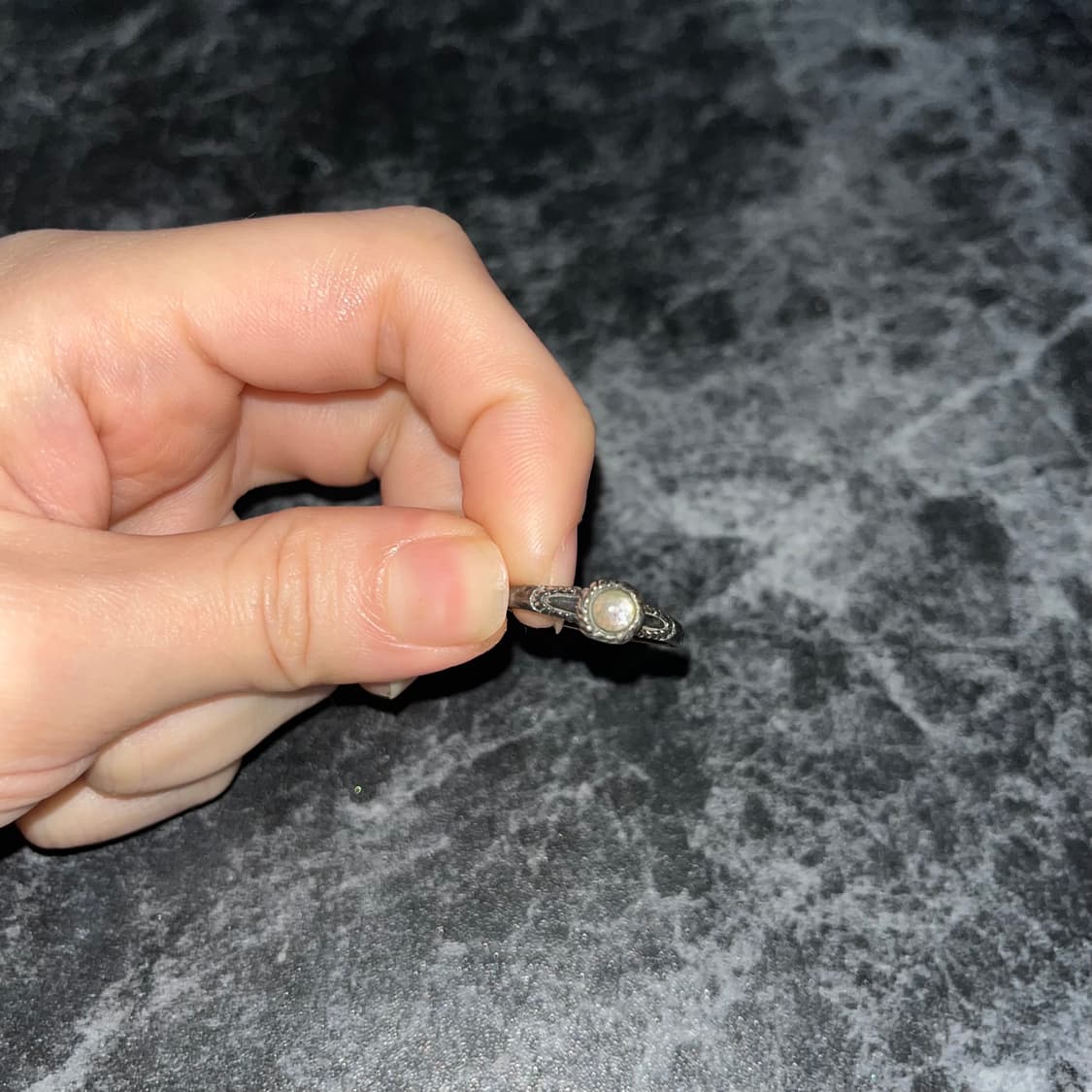 [925silver] 래브라도라이트 문양 실버 링 상품이미지2