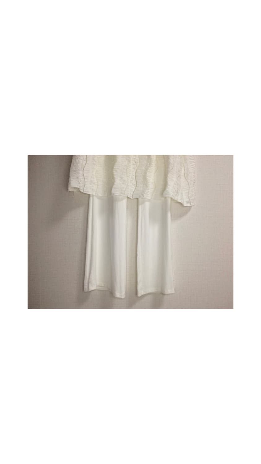 빈티지 링클 화이트 치마 레깅스 상품이미지3