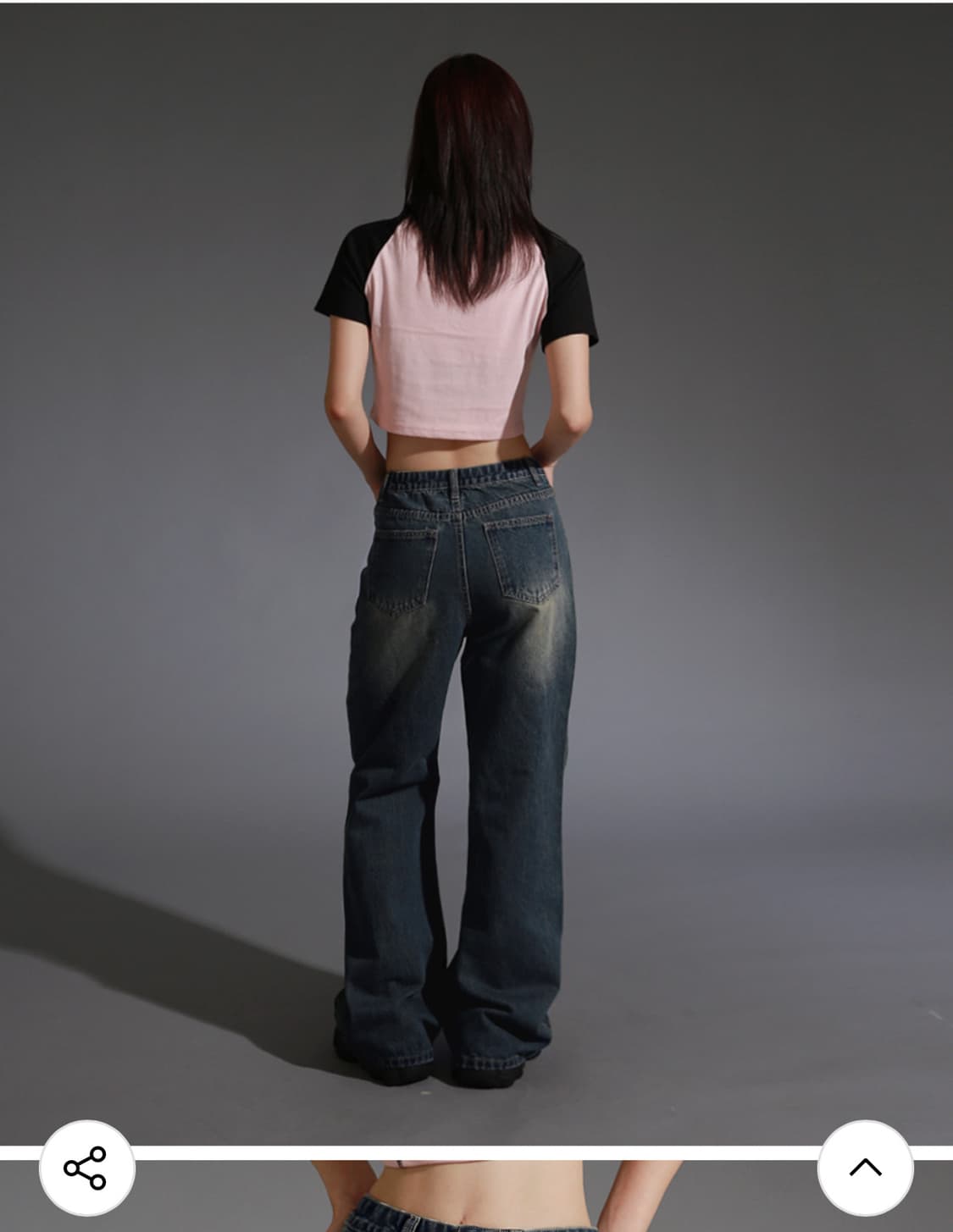 새상품 빈티지 워싱 세미부츠 데님 상품이미지3