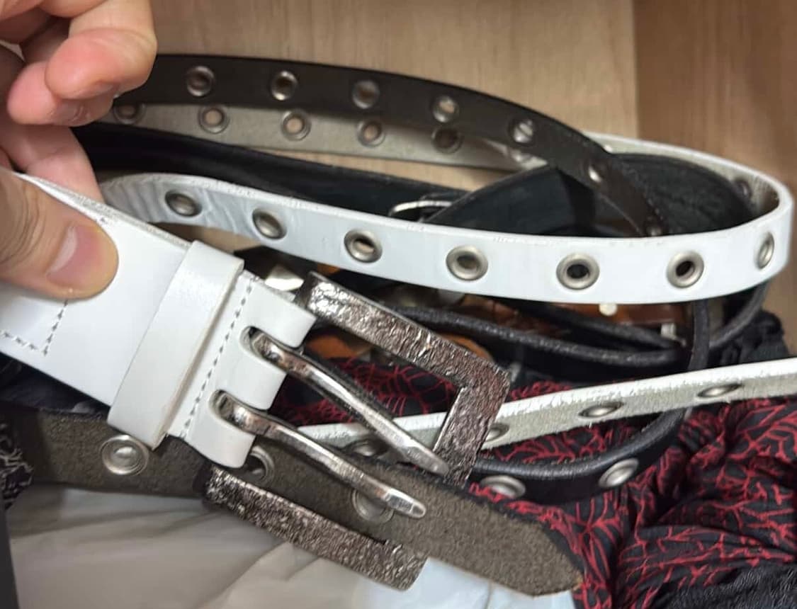 더블 레이어드 아일렛 스터드 벨트 상품이미지1