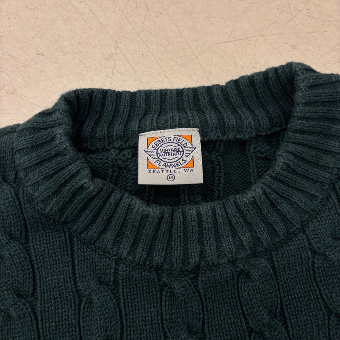 이벳필드 그린 케이블 니트 상품이미지3