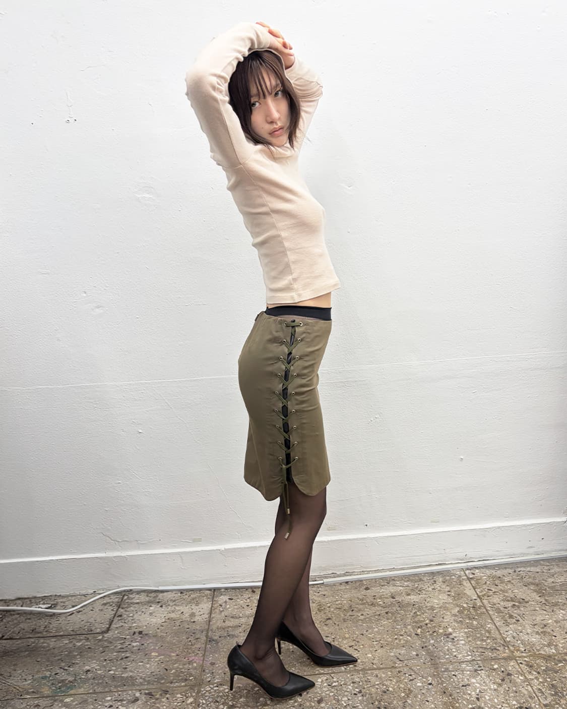 구찌 2011S/S 레이스업 스커트 상품이미지5