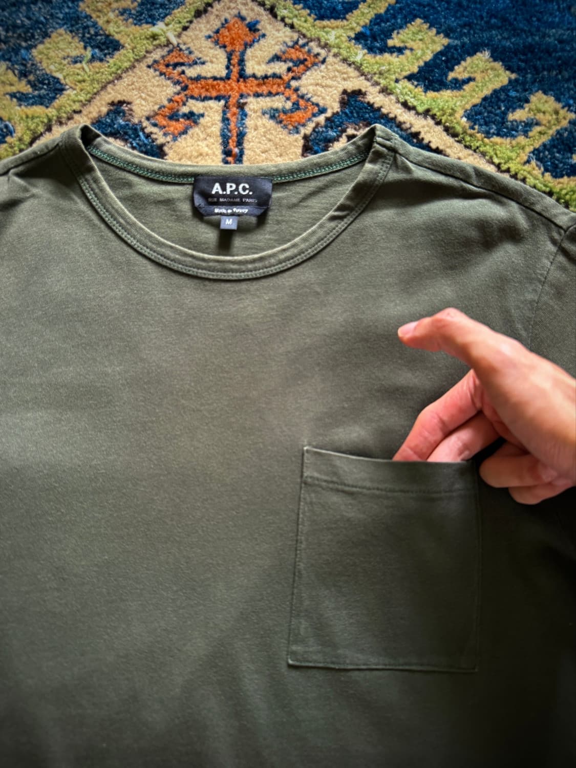 A.P.C. Olive green Pocket T shirt 상품이미지4