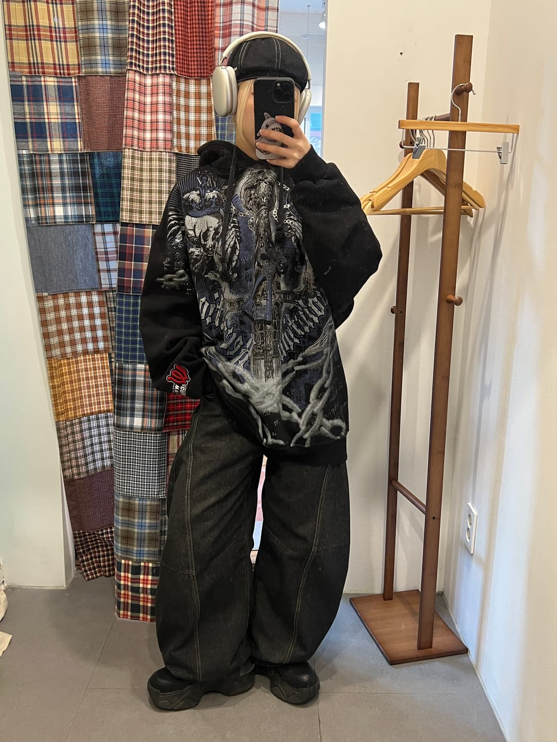 스켈레톤 펑크 후드티 상품이미지4