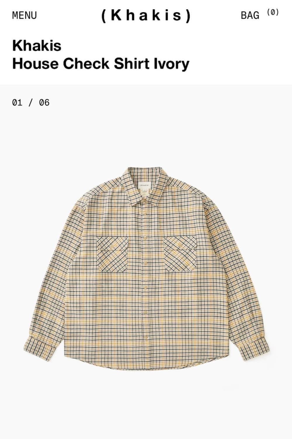 카키스 체크셔츠 상품이미지1