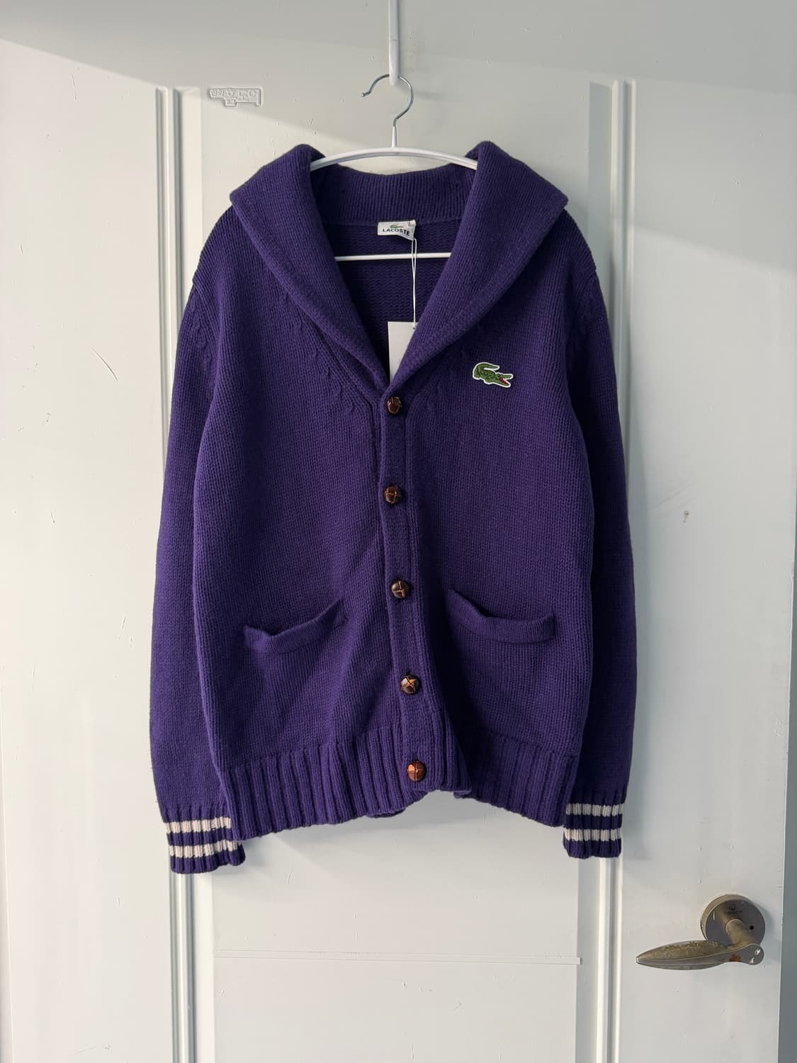 일본빈티지 라코스테 클래식 숄카라 스웨터 상품이미지5