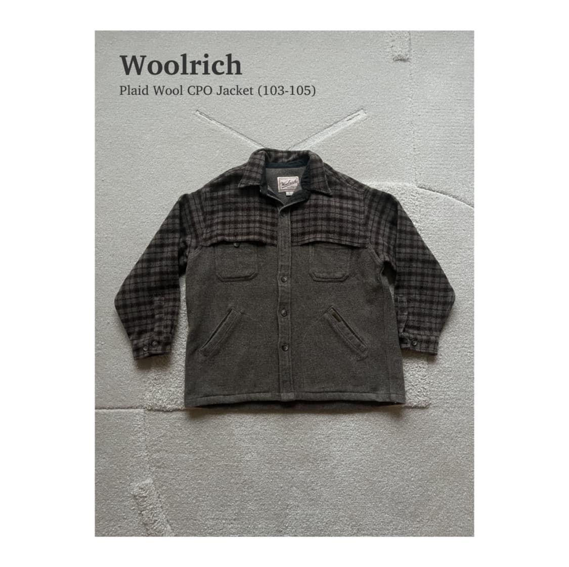 울리치 플래드 울 CPO 자켓 (103-105) 상품이미지1