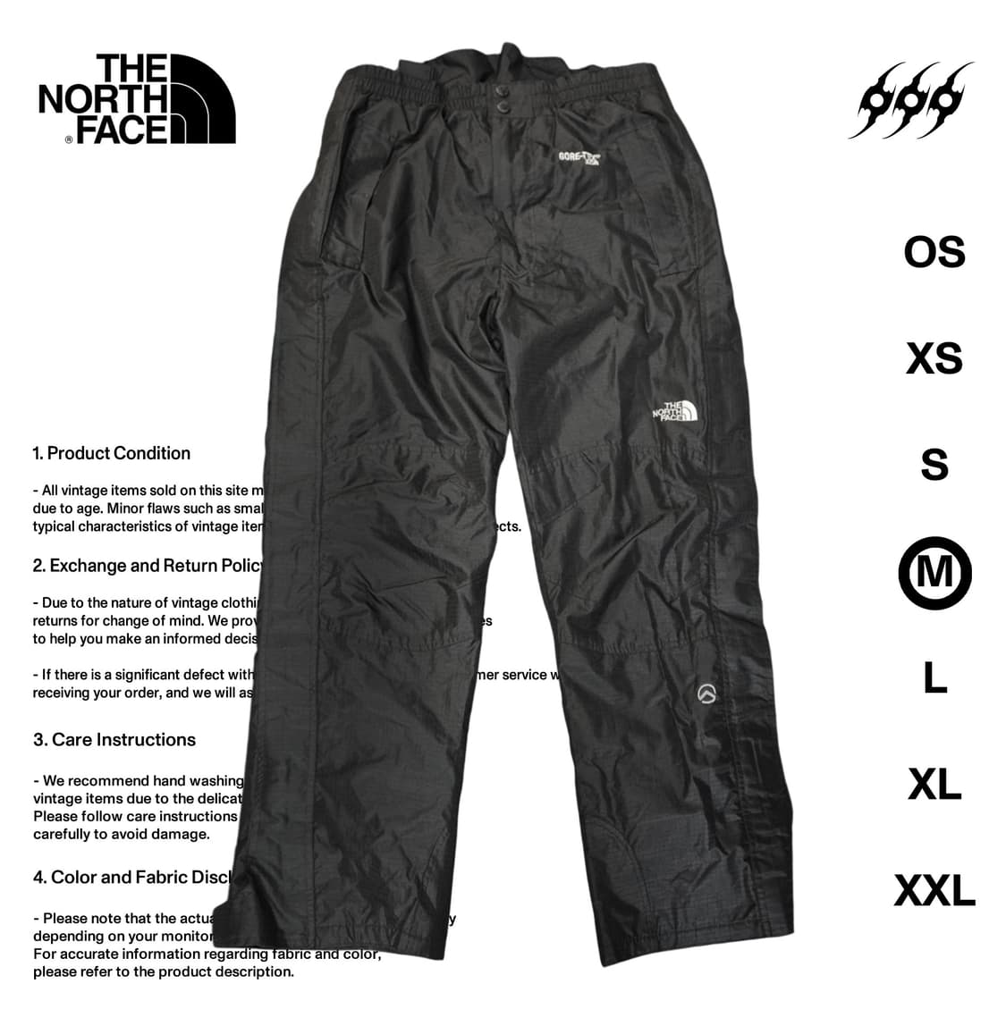 노스페이스 서밋시리즈 고어텍스 XCR M사이즈 스키 팬츠 상품이미지1