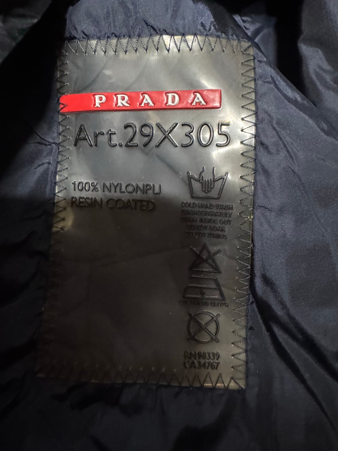 40 프라다 나일론 크롭 바람막이 자켓 상품이미지9