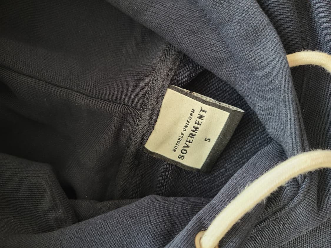 소버먼트 950g 솔리드 후디 잉크 네이비 후드티 상품이미지3