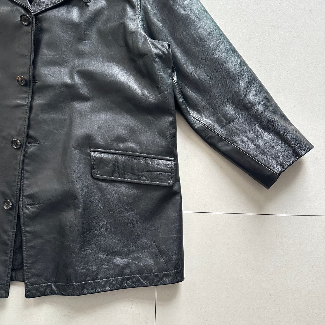 90s 폴로 랄프로렌 소가죽 하프코트 자켓 100  상품이미지3