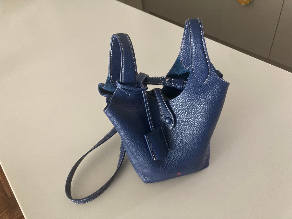 폴로 랄프로렌 플레이 레더 스몰 토트 잉크 상품이미지2