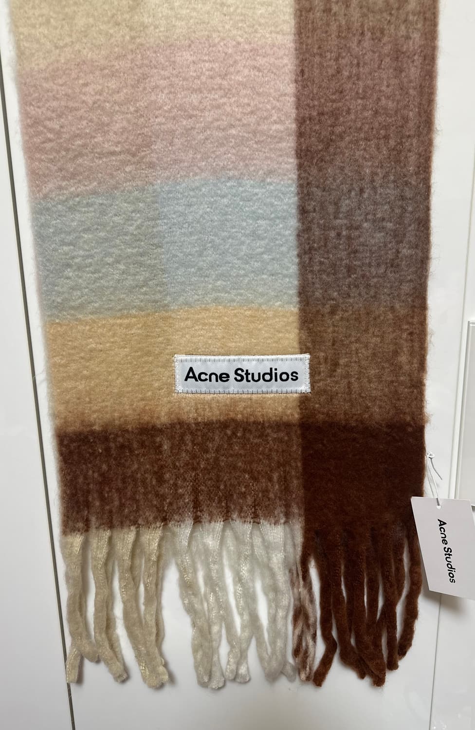 아크네 스튜디오 알파카모헤어울머플러 브라운 체크 남여공용 상품이미지2
