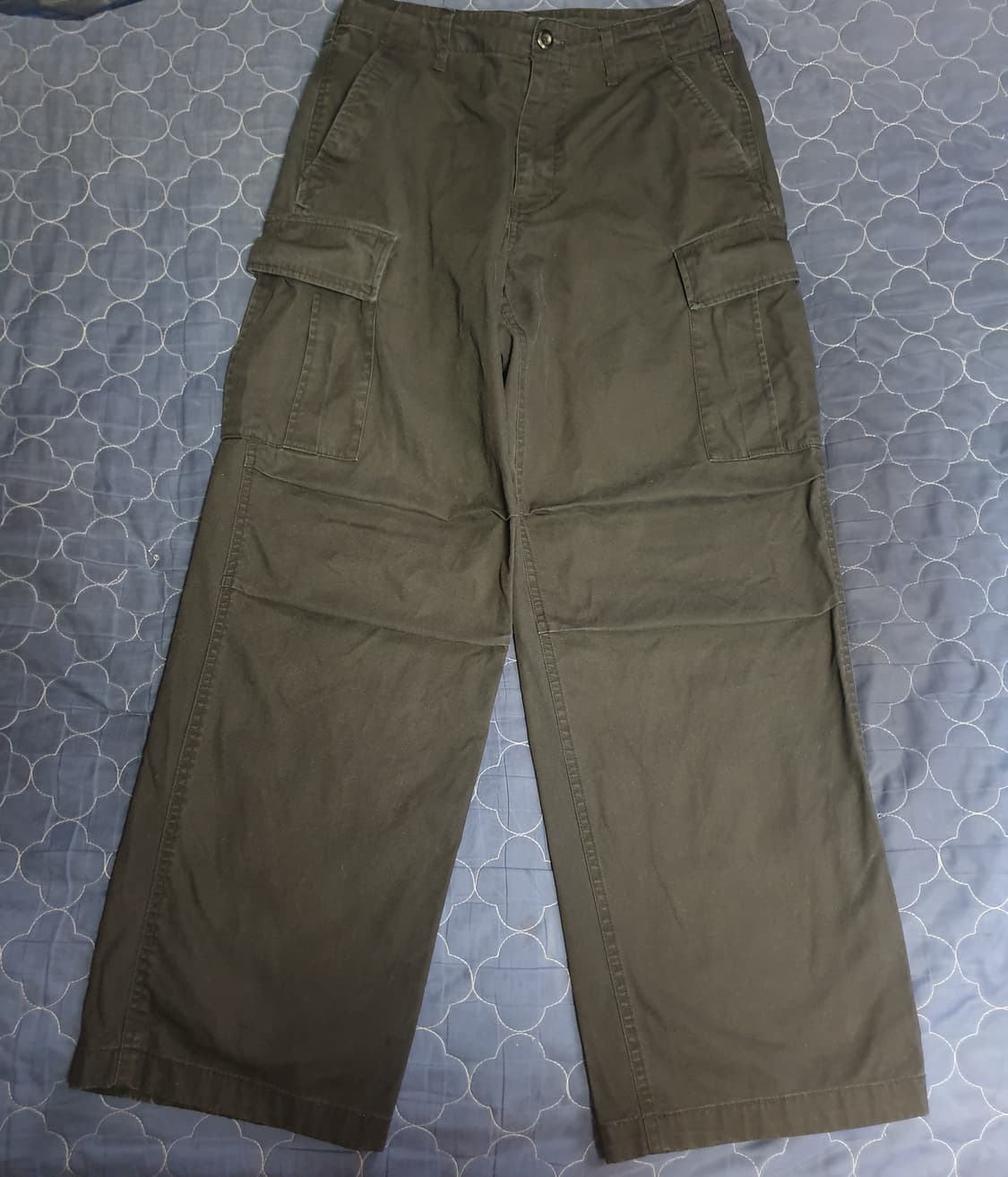 무신사스탠다드 코튼 파라슈트 와이드 카고팬츠 블랙 상품이미지3