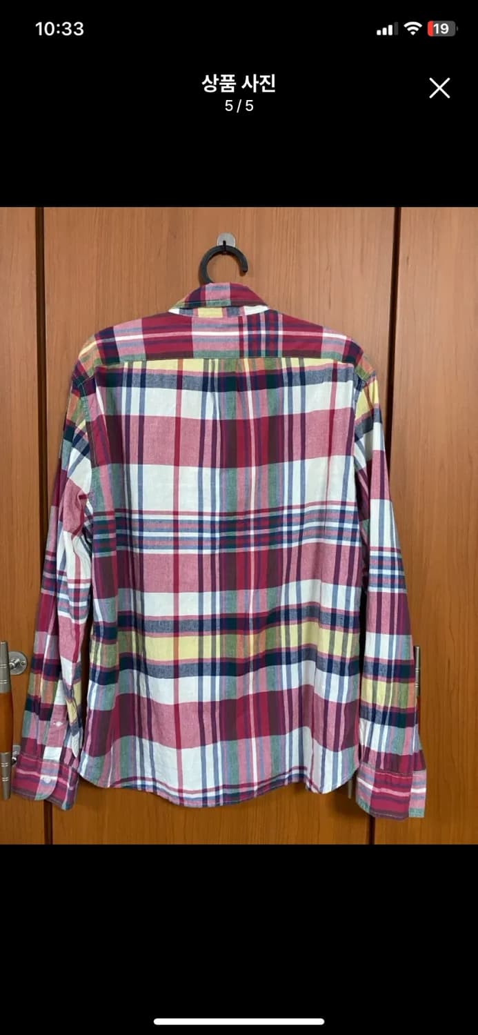 제이크루 인디언 마드라스 셔츠 L사이즈입니다. 화려한 색감의 체크 패턴이 상품이미지5