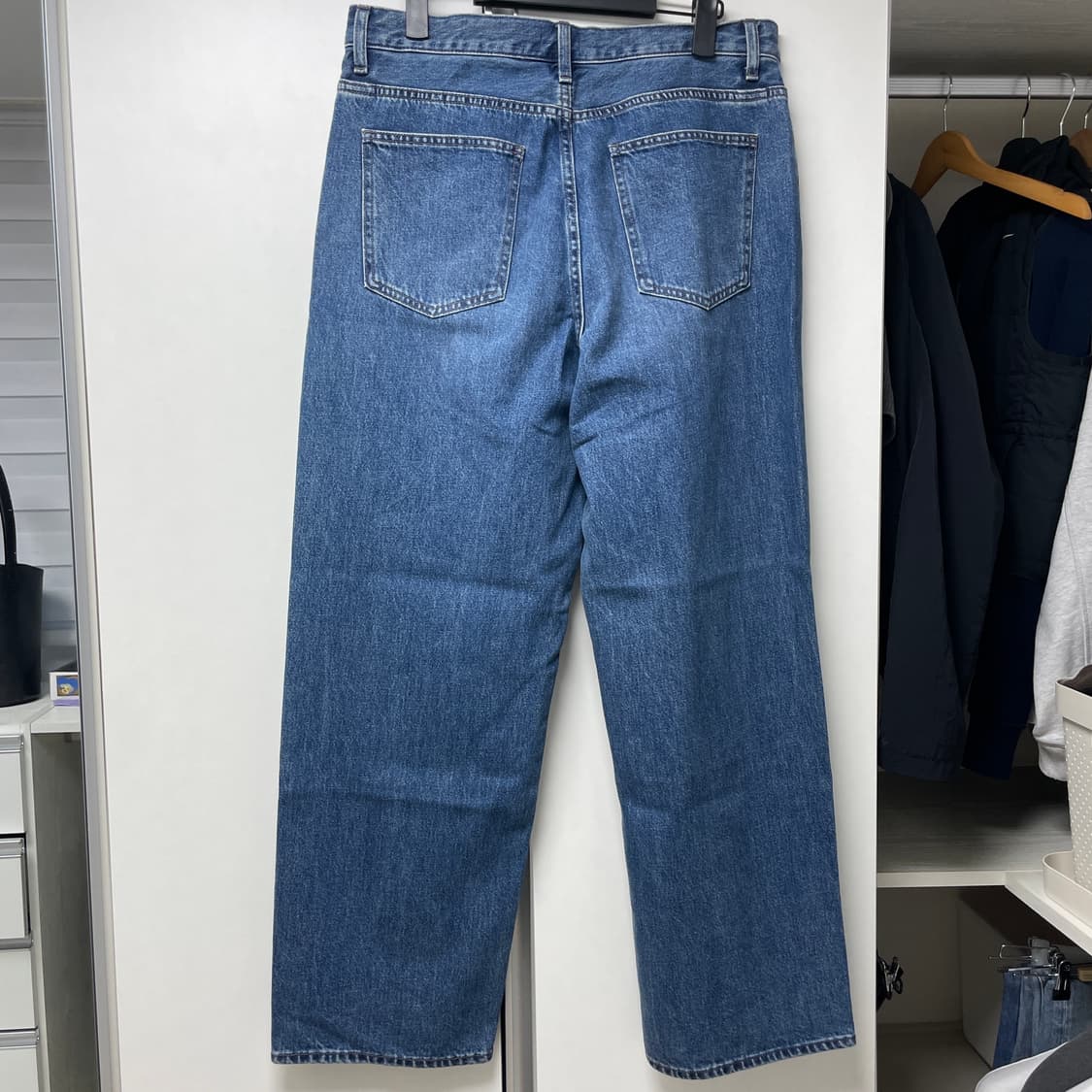 (새제품)유니클로 와이드스트레이트진 66BLUE (33) 상품이미지2