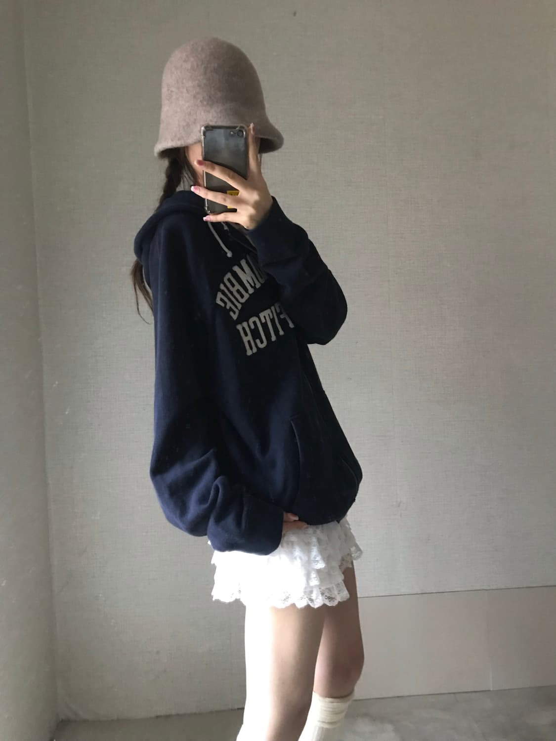 아베크롬비 네이비 오버핏 후드집업 상품이미지4