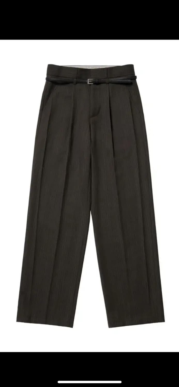 STU belt slacks charcoal 에스티유 벨트슬랙스인차콜 상품이미지1