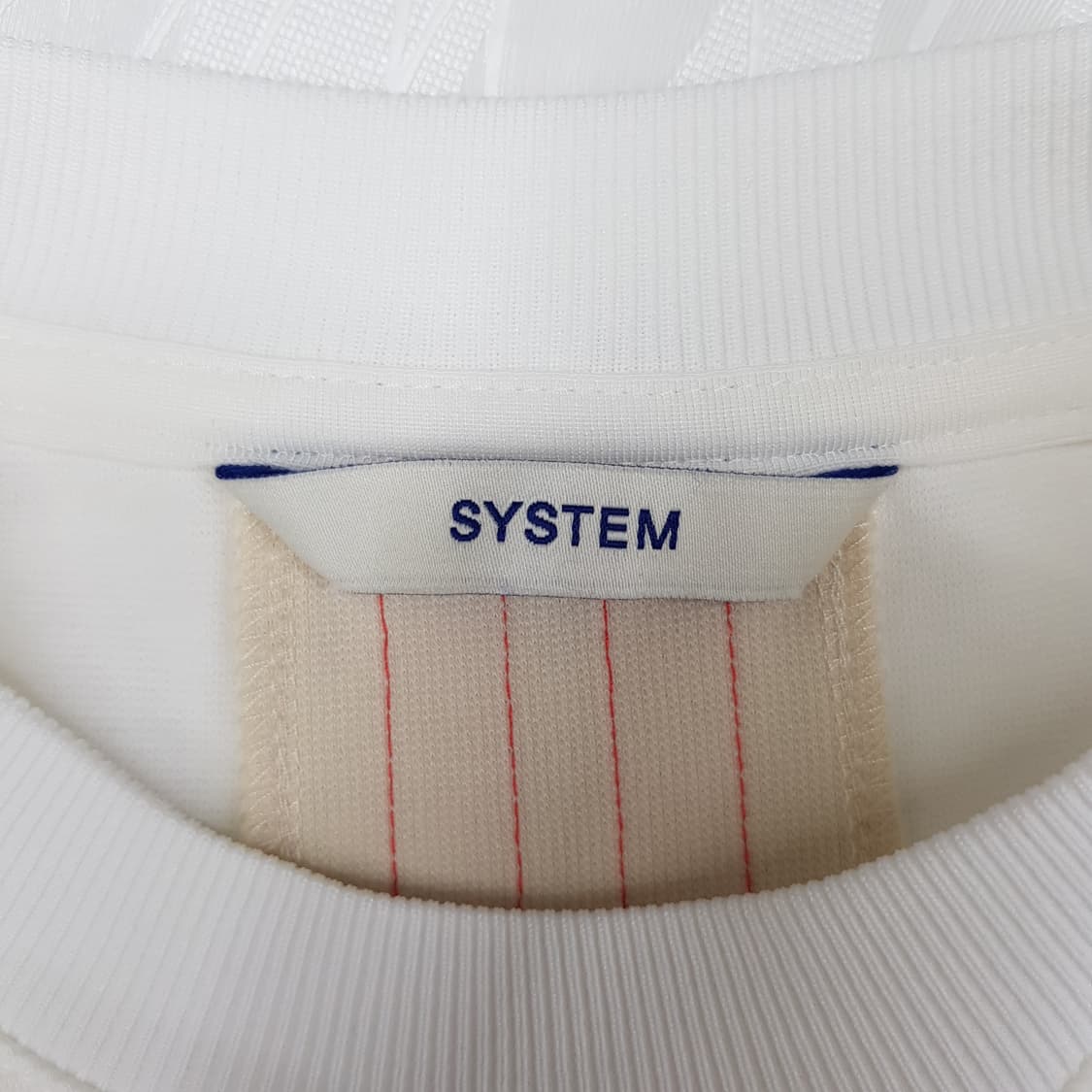 한섬 시스템옴므 2022 백라인 포인트 반팔 티셔츠 100사이즈 상품이미지6