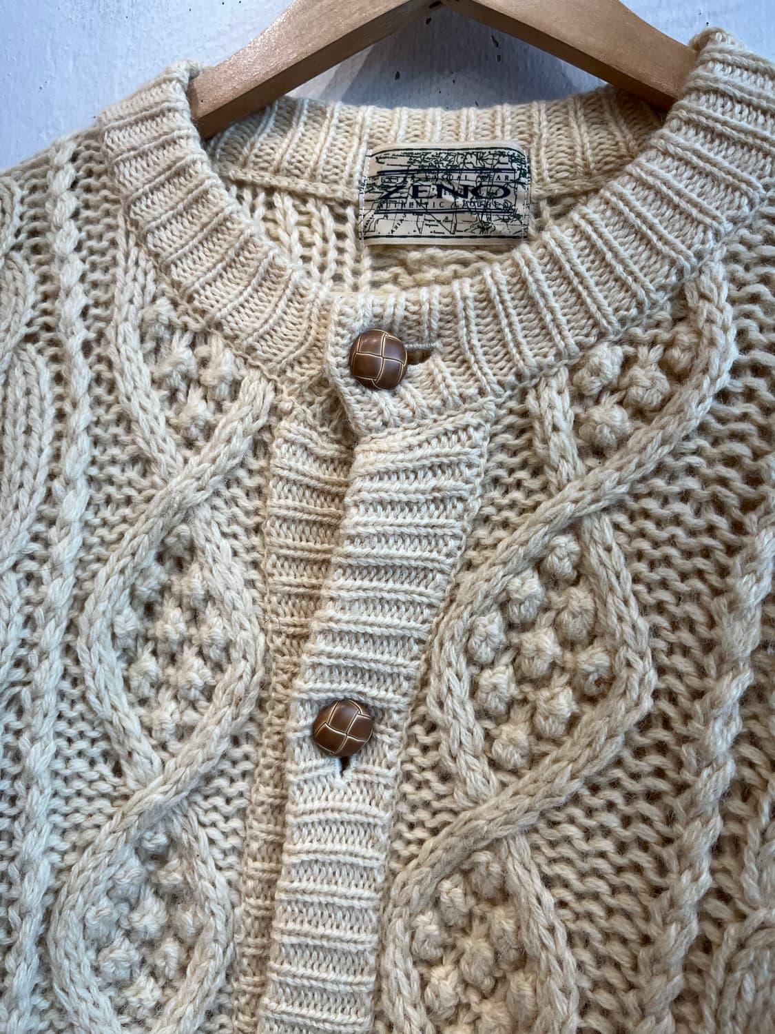 ZENO 피셔맨 케이블 울 가디건  상품이미지2