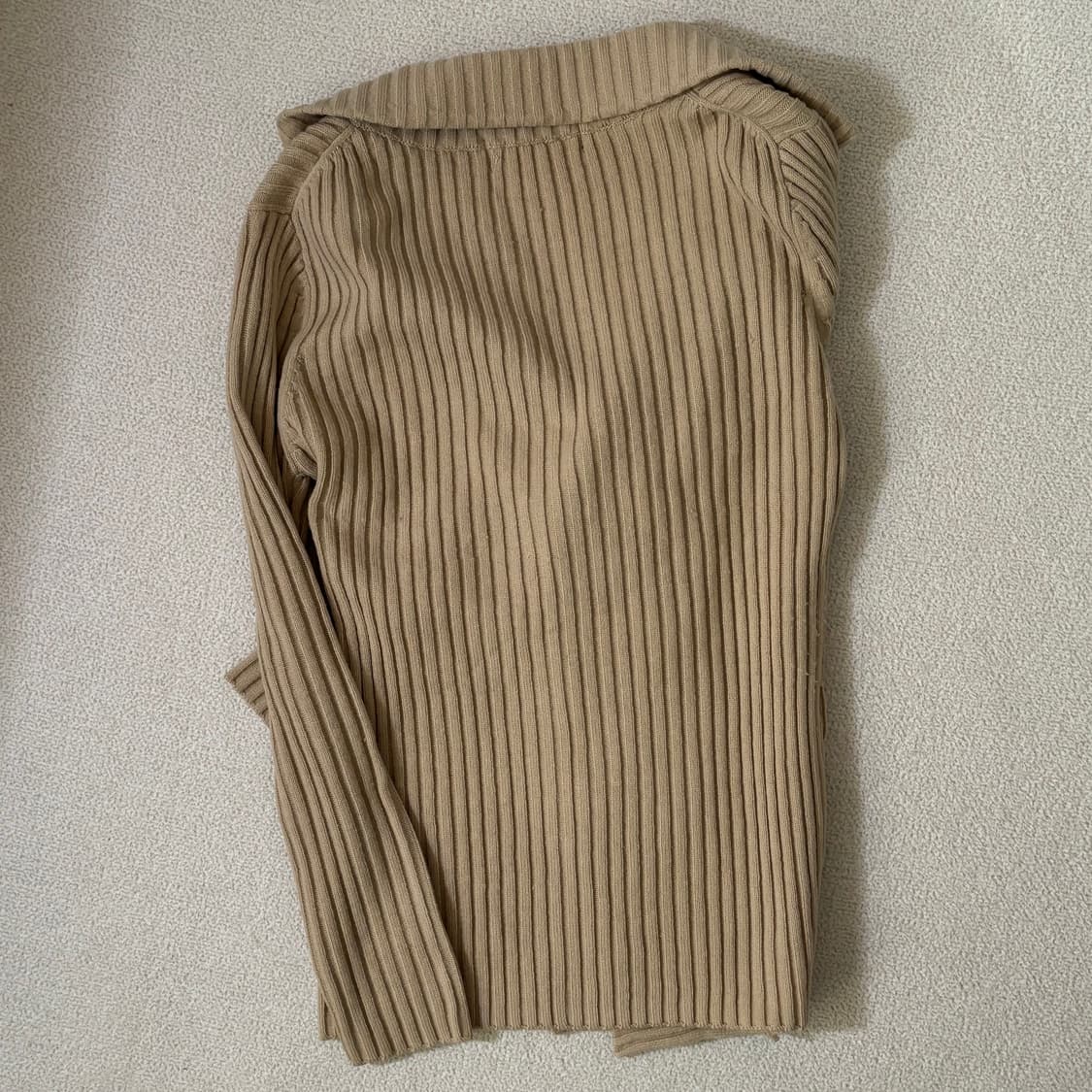 일본빈티지 peyton place 베이지 니트가디건 상품이미지7