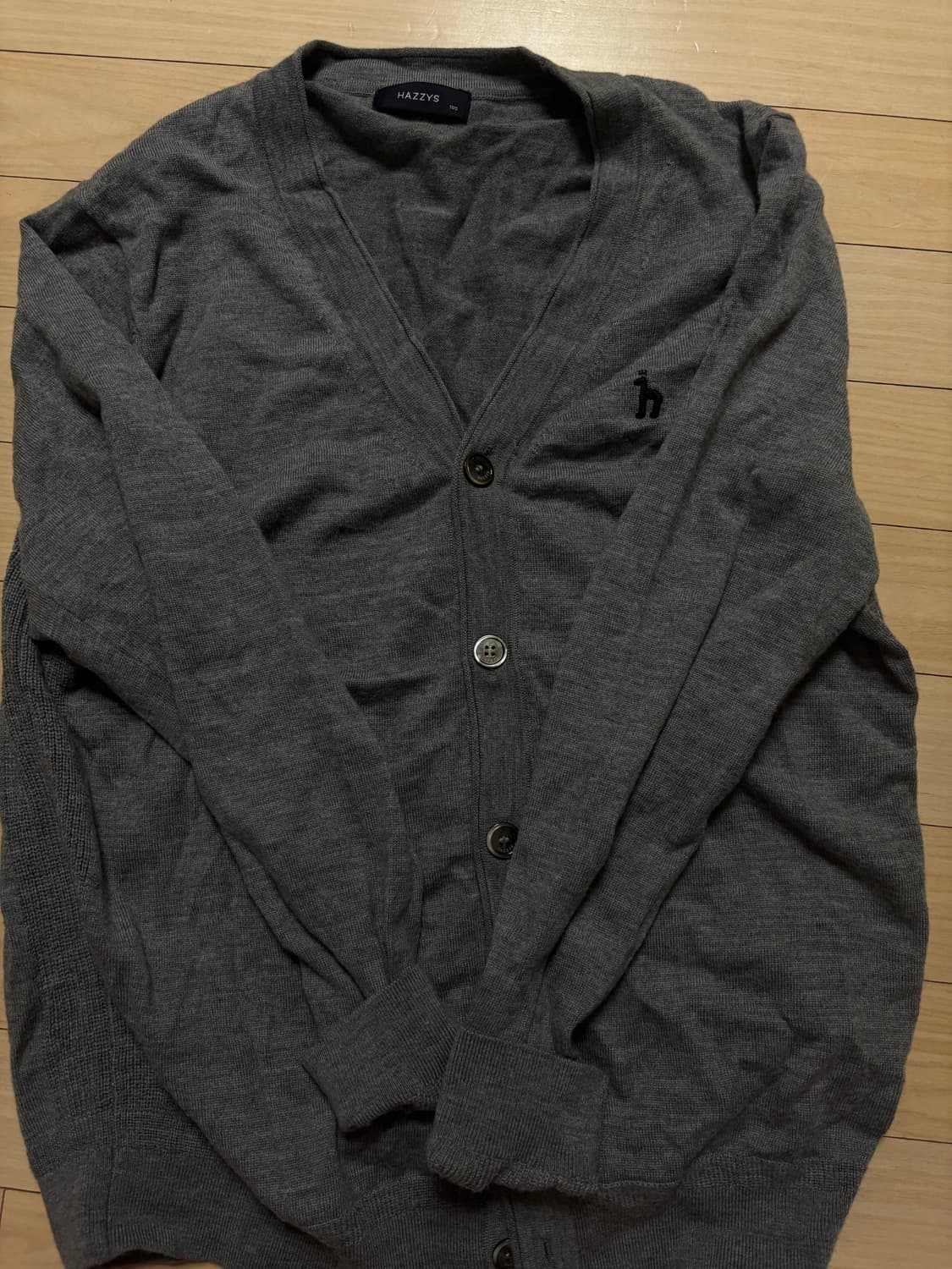 헤지스 남성 가디건 그레이100 상품이미지1