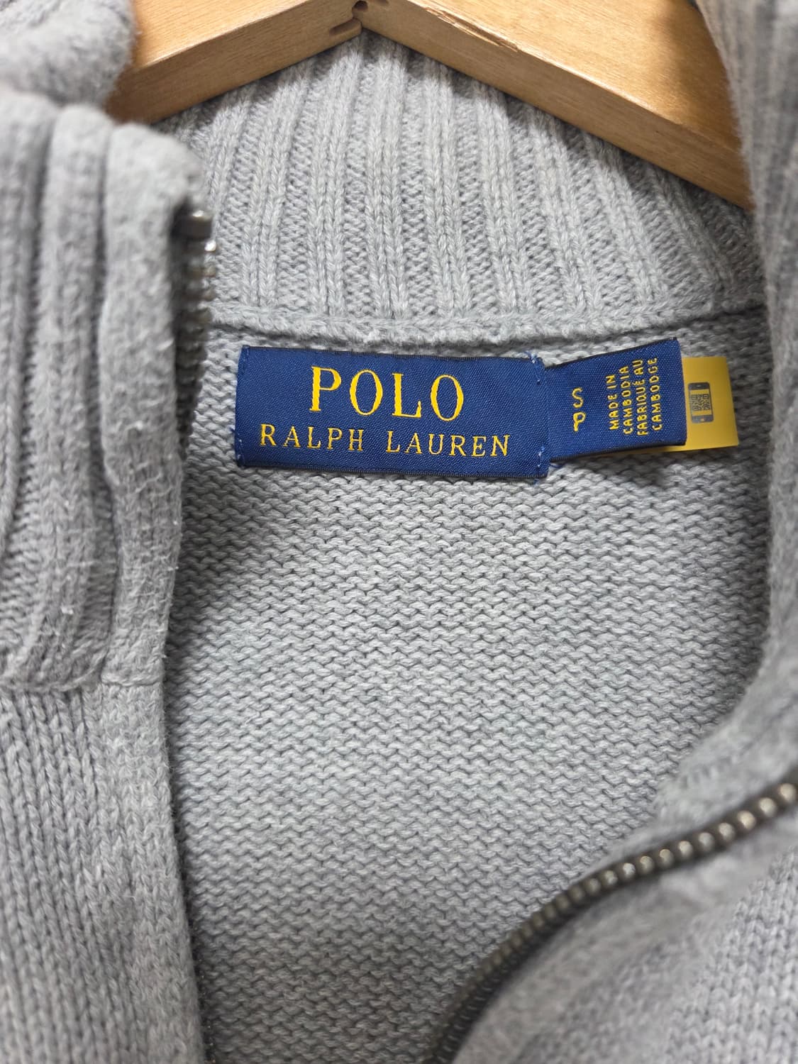 [QR정품] 폴로 코튼 쿼터 지퍼 모크넥 스웨터 S 상품이미지3