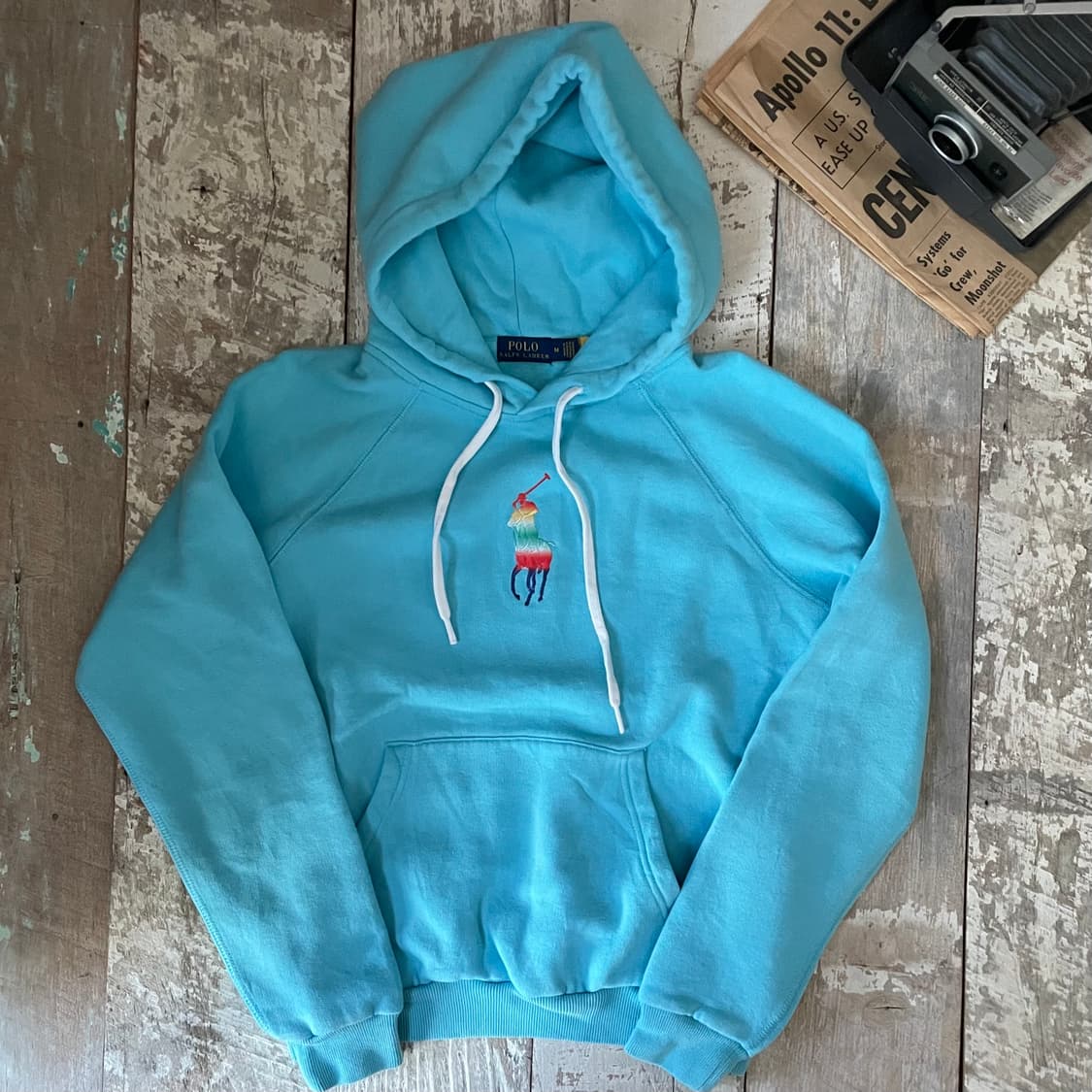 폴로 랄프로렌 레인보우 포니 기모 후디 상품이미지1