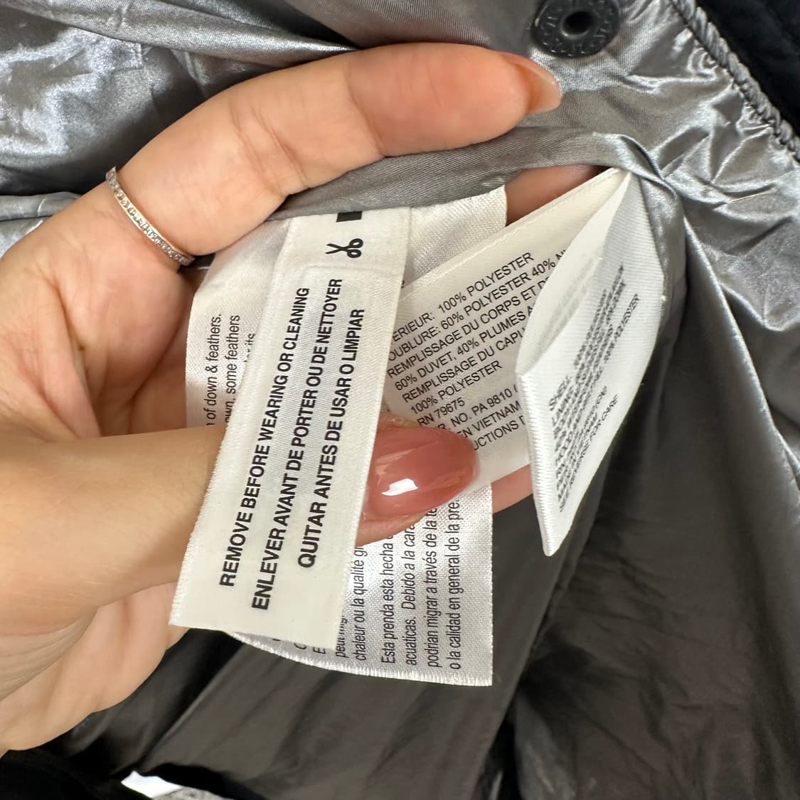 마이클코어스여성 후드 패딩 네이비 빅사이즈(실측130 상품이미지8