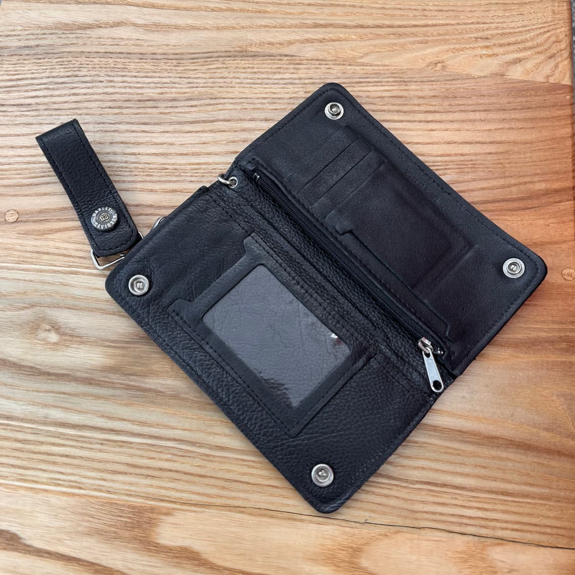 할리데이비슨 100주년 로고 체인 레더 장지갑  상품이미지3