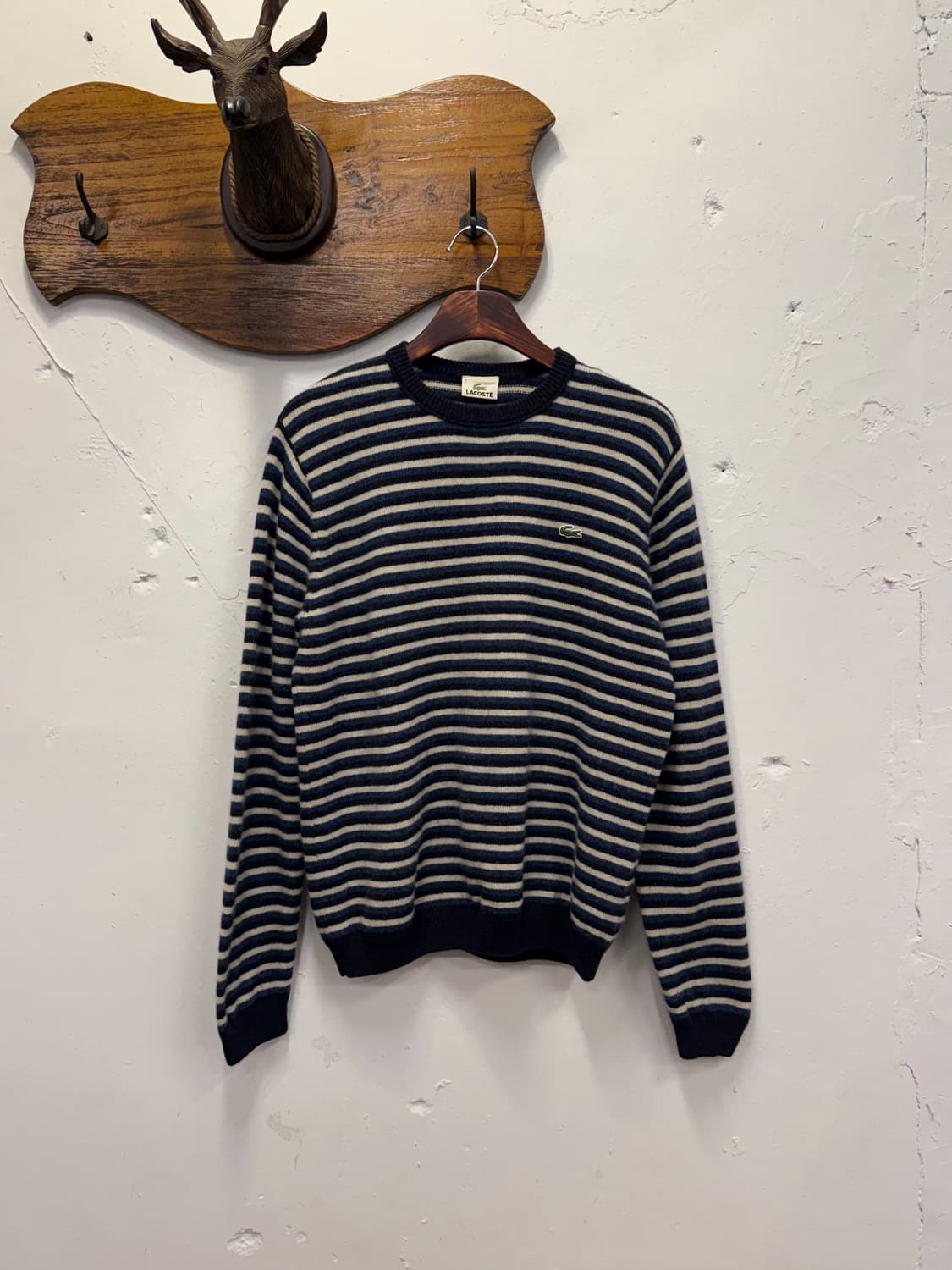 77) Lacoste Striped Wool Crewneck Knit S 상품이미지2