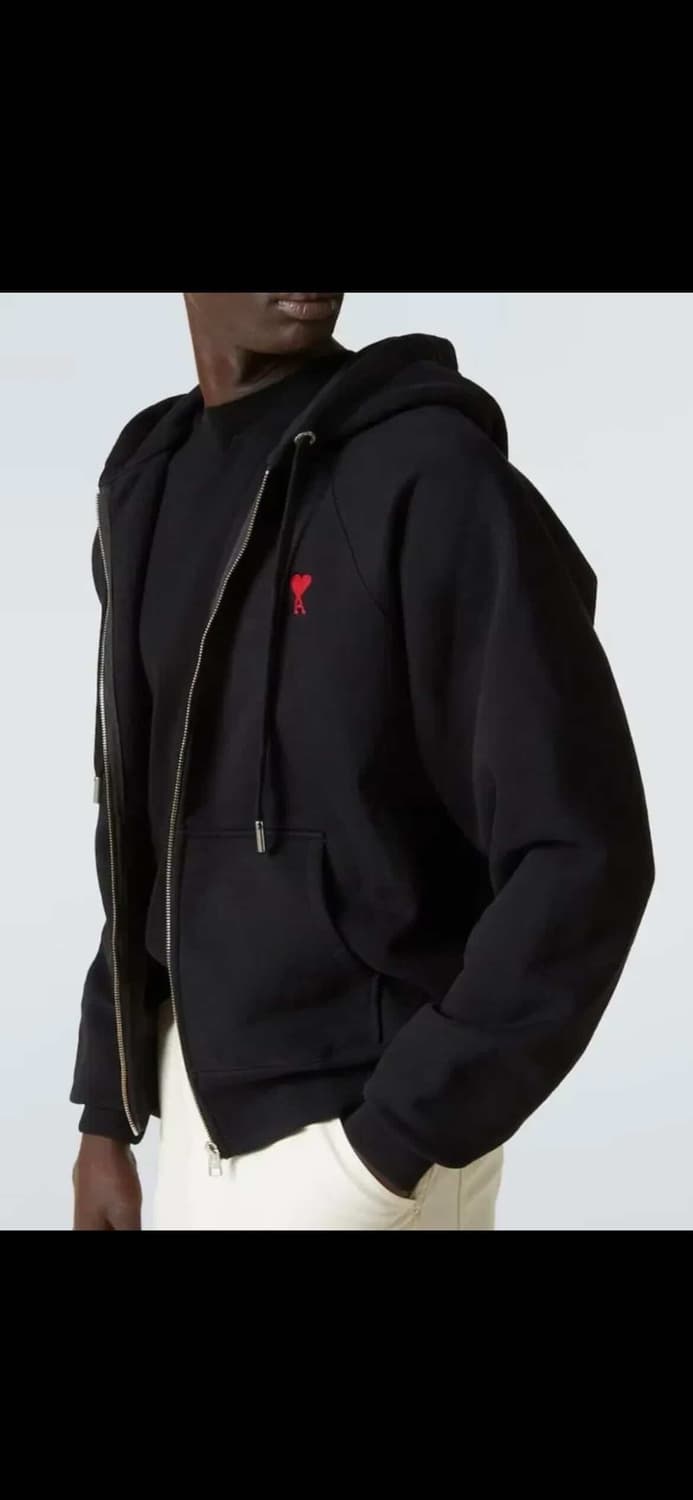 🔥[새상품/QR정품]🔥아미 후드집업 스몰로고 블랙,그레이, 네이비  상품이미지5