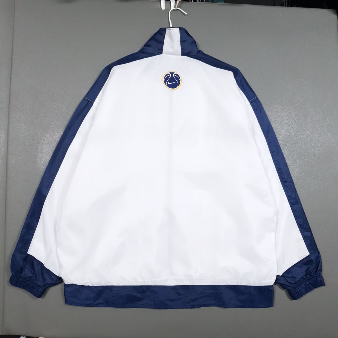 실측 XL 나이키 90s 희귀 스우시 올드스쿨 화이트네이비 바람막이 자켓 상품이미지7