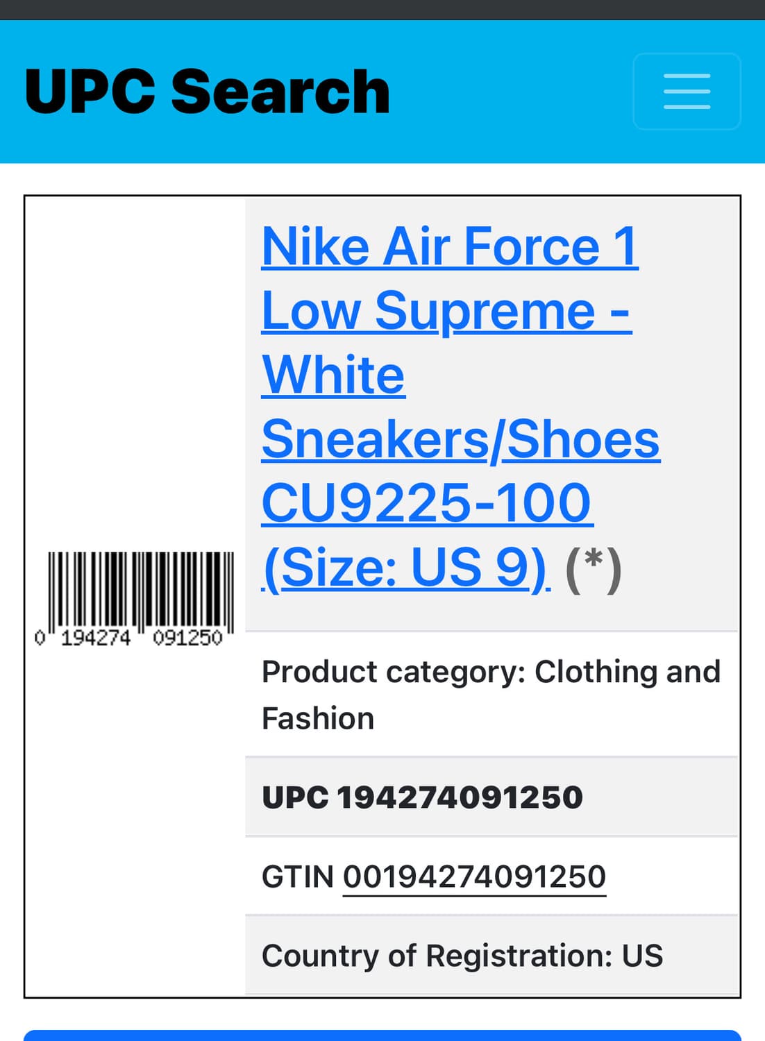 나이키 슈프림에어포스1 로우 화이트 270 (슈프림포스) 상품이미지10