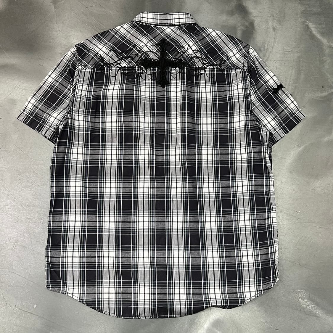  Helix 체크 십자가 웨스턴 하프 셔츠 y16248 상품이미지2