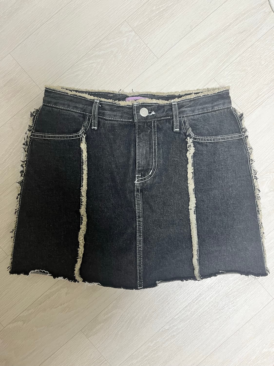 키시닝 데님 스커트 블랙 상품이미지4