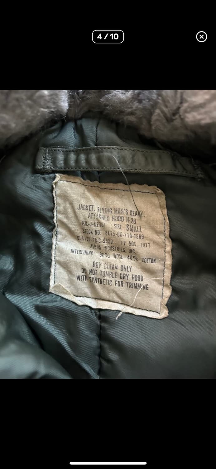 70‘s U.S Air force N-2B Flight Jacket 상품이미지4