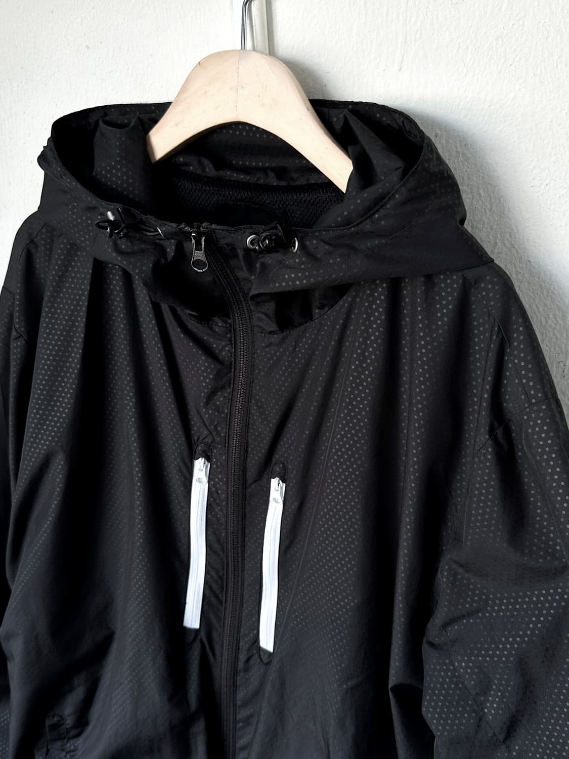 Washed poly dot design wind parka 상품이미지2